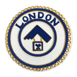 Best Quality Custom Embroidery Irish Craft Masters Masons Apron Badge <b>Vintage</b> Style <b>Sew</b>-On Masonic Regalia with Beads Decoration - Product Image 6