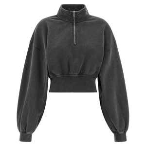 Faded Rhinestone Hoodie Washed Vintage Cotton Hoodie Branded Men Graphic 500Gsm Bulk Blank Faded Black Hoodie con bordado - Product Image 6