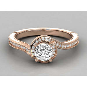 Bague solitaire en or 14 carats pour femmes avec diamant de laboratoire - Product Image 6