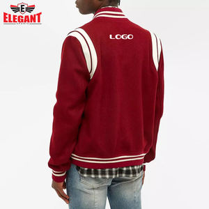 แจ็คเก็ตเบสบอลผ้าฝ้ายขนแกะสำหรับผู้ชายสไตล์ของคุณเอง - Product Image 4