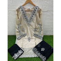 Shalwar Kameez Indien Punjabi style pakistanais broderie perle travail pour les femmes pour le mariage et la fête de fête porter dhoti