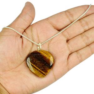 Pendentif en pierre de guérison naturelle en forme de cœur pendentif en pierre de cristal médaillon avec chaîne en métal pour guérison Reiki et guérison en cristal - Product Image 5