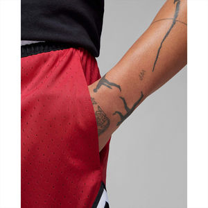 Shorts de basketball pour hommes en maille 100 % polyester respirante, légers pour l'été, couleur vert citron liquide et noir, avec taille élastique et tricot rayé - Product Image 5