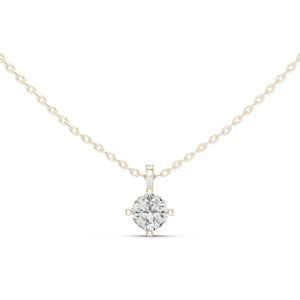 จี้เพชรทรงคุชชั่นทองคำขาว 14K สำหรับผู้หญิง |   ของขวัญวันครบรอบ |   เพชรที่เพิ่งเพาะเลี้ยง - Product Image 2