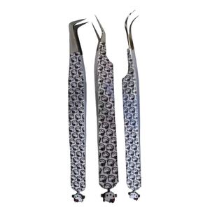 Colección de Pinzas Premium de Marca Privada, Pinzas de Acero Inoxidable para Extensiones de Pestañas de Precisión, Juego de 3 Piezas - Product Image 1