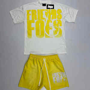 Street Wear 100% algodón para hombre, conjunto de pantalones cortos de 2 piezas, Top corto con capucha, conjuntos de regalo deportivo de dos piezas para hombres y mujeres - Product Image 5