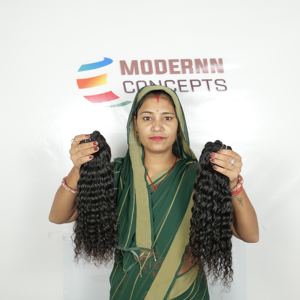 Vente en gros 100% Extensions de cheveux humains vierges indiens alignés sur les cuticules Paquets bouclés Styles de boucles avec cheveux vietnamiens - Product Image 4