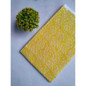 Tela de gasa estampada con bloque de mano de algodón puro de alta calidad, hilo peinado indio de densidad para interlínea de decoración del hogar - Product Image 1