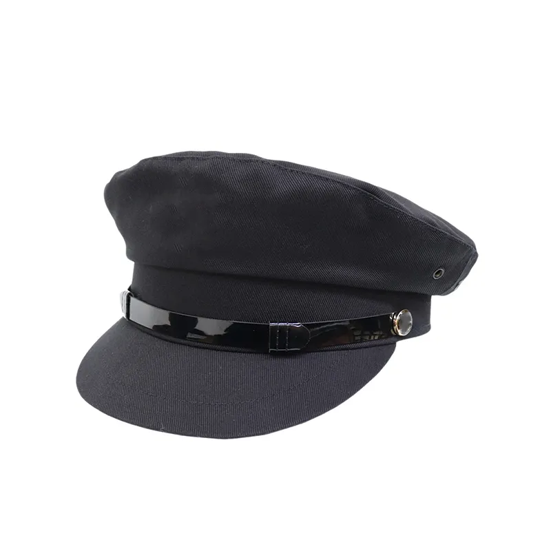 Wholesale Transport Driver Conductor Navy Cap Hat OEM Customized Logo Navy Cap Fabric Genuine Headwear Accessories Manufacturer