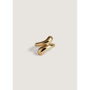 Anillo Envolvente Estilo Vintage Chapado en Oro de 18K con Incrustaciones de Piedras Preciosas Geométricas, Regalo para Niños - Product Image 1