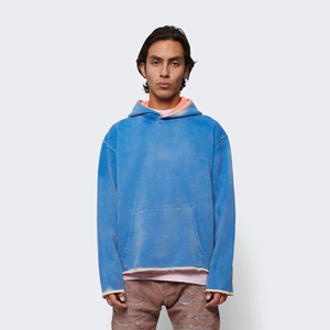 Léger Confortable Hommes Hiver Sun Faded Hoodies Plain Dyed Polyester/Coton Mélange Polaire Personnalisable Plus La Taille OEM - Product Image 3