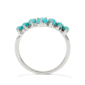 Bague Statement pour Homme Sleeping Beauty Turquoise, Pierre Naturelle 0,77 ct en Argent Sterling, Design Bohème Émaillé - Product Image 3