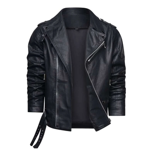 Offre Spéciale Nouveau Design Imperméable Logo Personnalisé Vestes en Cuir Décontractées pour Hommes en Cuir Décontracté à la Mode - Product Image 4