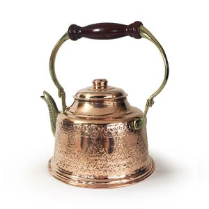 Tetera de Cobre Turca Maras, Grabada a Mano, Ecológica, para Café y Té, 1L, Estilo Antiguo para el Hogar - Product Image 2