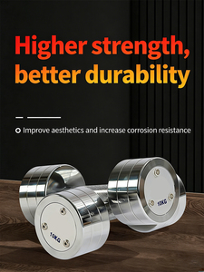 Haltères de haute qualité en acier électroplaqué, solides, intégrés, à poids fixe, pour la salle de sport, la maison, l'entraînement physique, l'utilisation sportive - Product Image 3