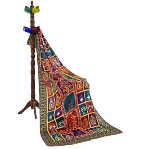 Cashmere Plain Traditional Banarasi Printed Woolen Shawl Punjabi Dupatta with Hand Work Long Ethnic <b>Scarf</b> for Women by AA IMPEX - Product Image 1