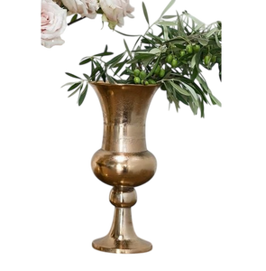 Jarrón Trompeta con Acabado Dorado Antiguo para Decoración de Mesa de Ceremonia de Boda, Jarrón de Latón Decorativo para Arreglos Florales Artificiales - Product Image 2