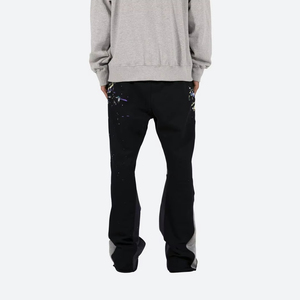 Personalizado de alta calidad 100% algodón 460 Gsm hombres en blanco crudo dobladillo desgastado Vintage lavado Jogger acampanado pantalones de chándal hombres - Product Image 6