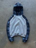 Sweat à capuche zippé pour homme en tissu gaufré de haute qualité, imprimé DTG, avec logo personnalisé et couleurs de patchs sur mesure.