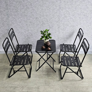 Living Room <b>Folding</b> Farmhouse Tea <b>Table</b> and Chairs Set Minimalist Design Convertible CBCF293 - Product Image 2