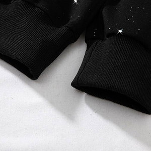 สเวตเชิ้ตแบบสตรีทแวร์ผ้าคอตตอนผสมสีพื้นประดับพลอยเทียมสไตล์สตรีทสำหรับฤดูหนาว - Product Image 5