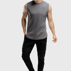 Débardeurs en coton pour hommes de grande taille, anti-transpiration, gilets sans manches de gymnastique personnalisés pour le fitness musculaire - Product Image 3