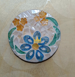 Dessous de verre tissés à la main avec incrustation de MOP Décoration et accessoires VietnamTable Prix bon marché - Product Image 5