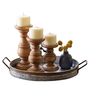 Plateau en métal ovale galvanisé pour les collations café thé utilisation pour la maison hôtel Bar mariages Occasions nouveaux Designs acheteurs commerciaux faits à la main - Product Image 1
