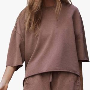 Women's Outfits Crop Top Hoodie Shorts 2 Piece Short Set Matching Sets Women <b>Jogger</b> Set Women Two Piece Pants Shorts custom size - Product Image 4