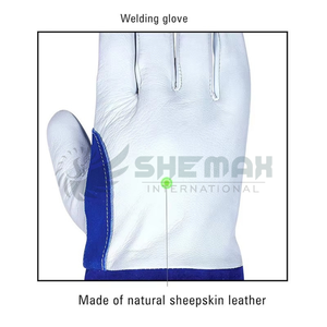 Gants de soudage résistants à la chaleur et aux flammes pour le travail Tig Mig Cuir robuste avec manchette longue pour la protection de l'avant-bras et le confort - Product Image 4