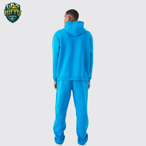 Primmum 100% algodón pulóver Sudadera con capucha conjunto peso pesado para Puff estampado Logo chándal de invierno de gran tamaño con cuello con capucha pantalón - Product Image 2