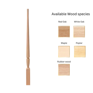 Custom Pin Top Baluster 2015P 42 "Madera de caucho Precio asequible Estilo Fácil de instalación Piezas de escalera de EFS Vietnam - Product Image 2