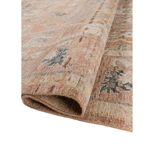 Alfombra Afgana de Lana Anudada a Mano en Rojo y Naranja con Patrón de Medallón, para Uso Doméstico - Jaipur ZA EA-3009 (Cs-03) - Product Image 2