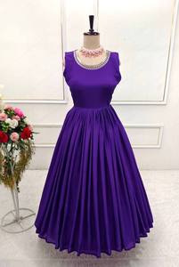 Elegante Vestido Largo de Seda Cinon con Bordado de 5mm, Diseño Reversible Sin Arrugas, Vestido de Fiesta Maxi para Mujer, Listo para Usar - Product Image 3