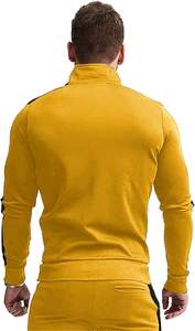 Ensemble de pantalons de survêtement et sweat à capuche zippés en éponge française 100% coton surdimensionnés pour hommes pour l'hiver - Product Image 2