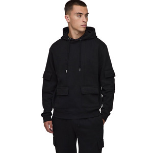 Conjunto de sudadera con bolsillo de carga y chándal para correr para hombre, ropa de calle 450GSM pesada de lana, conjunto de dos piezas, fabricante de etiqueta privada OEM - Product Image 3