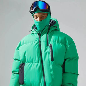 Veste matelassée de randonnée d'hiver personnalisée avec un poids élevé pour hommes vêtements décontractés sans col manteaux de rue rembourrés veste pour hommes - Product Image 1