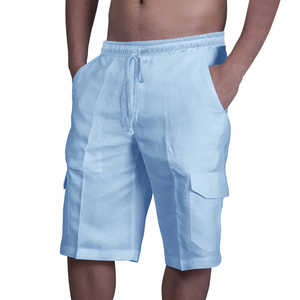 2025 pantalones cortos Cargo para hombre medio pantalón bolsillos pantalones casuales para hombres 100% algodón senderismo pesca pantalones cortos - Product Image 2