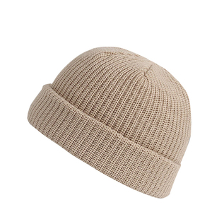 Gorros de Invierno Acrílicos con Logotipo Personalizado, Gorros de Calavera, Gorros de Punto Jacquard Negros Lisos, Gorros de Punto Cortos de la Mejor Calidad, Gorros de Moda - Product Image 6