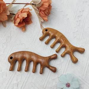 Peine de Madera para Masaje Capilar, Herramienta de Masaje Capilar Antiestática Natural, Peine de Madera Hecho a Mano para Uso en Salón de Belleza o Regalo - Product Image 4