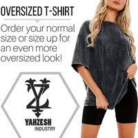 T-shirt de grande taille délavé à l'acide pour femmes, chemise en coton doux, t-shirts vierges décontractés à manches courtes