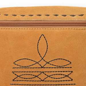 Sac à bandoulière en cuir suédé western bohème élégant usiné à la main sculpture sacs à main pour femmes multi-usages - Product Image 3