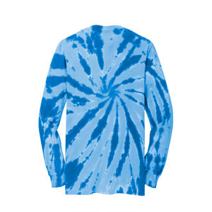 Chemise à manches longues bleu vif à motif tie-dye en spirale |   T-shirt unisexe en coton doux |   Vêtements de mode tendance |   Fournisseur en gros - Product Image 2