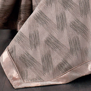 Parure de lit Guzide CAPRICE 4 pièces rayée en chenille 100% tissée anti-acariens, motif rose séchée, taille King, pour usage domestique, fabriquée en Turquie - Product Image 5