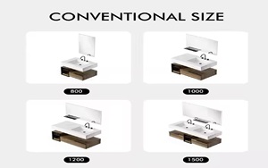 Mueble de Baño Moderno Europeo de Lujo TULPAR OSCAR-1895 con Tiradores de Latón, 6 Estantes, Material MDF, Almacenamiento - Product Image 5