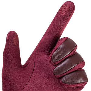 Guantes de Cuero Clásicos de Invierno al por Mayor, Guantes de Cuero de Oveja Elegantes para Mujer, Moda de Invierno para Vestir al Aire Libre - Product Image 5