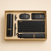 Coffret Cadeau d'Affaires Personnalisé en Acier Inoxydable Clavier Souris Boîte Cadeau Premium Pratique pour Clients/ Employés Événementiel
