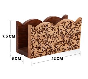Sheesham & Beech Wood Tissue Holder Elegant Home Decor Design for Living Room Bathroom Antique Style table decoration - Product Image 6