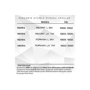 Skoda Favorit Forman Auto Switches Set Lente de lámpara de freno derecha e izquierda - Product Image 2