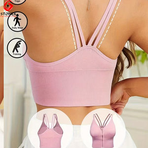 Soutien-gorge de sport athlétique très vendu pour la course à pied, l'entraînement en salle de sport, le fitness, à maintien élevé, sans bretelles, en spandex/nylon, haute qualité, prix bas pour - Product Image 4